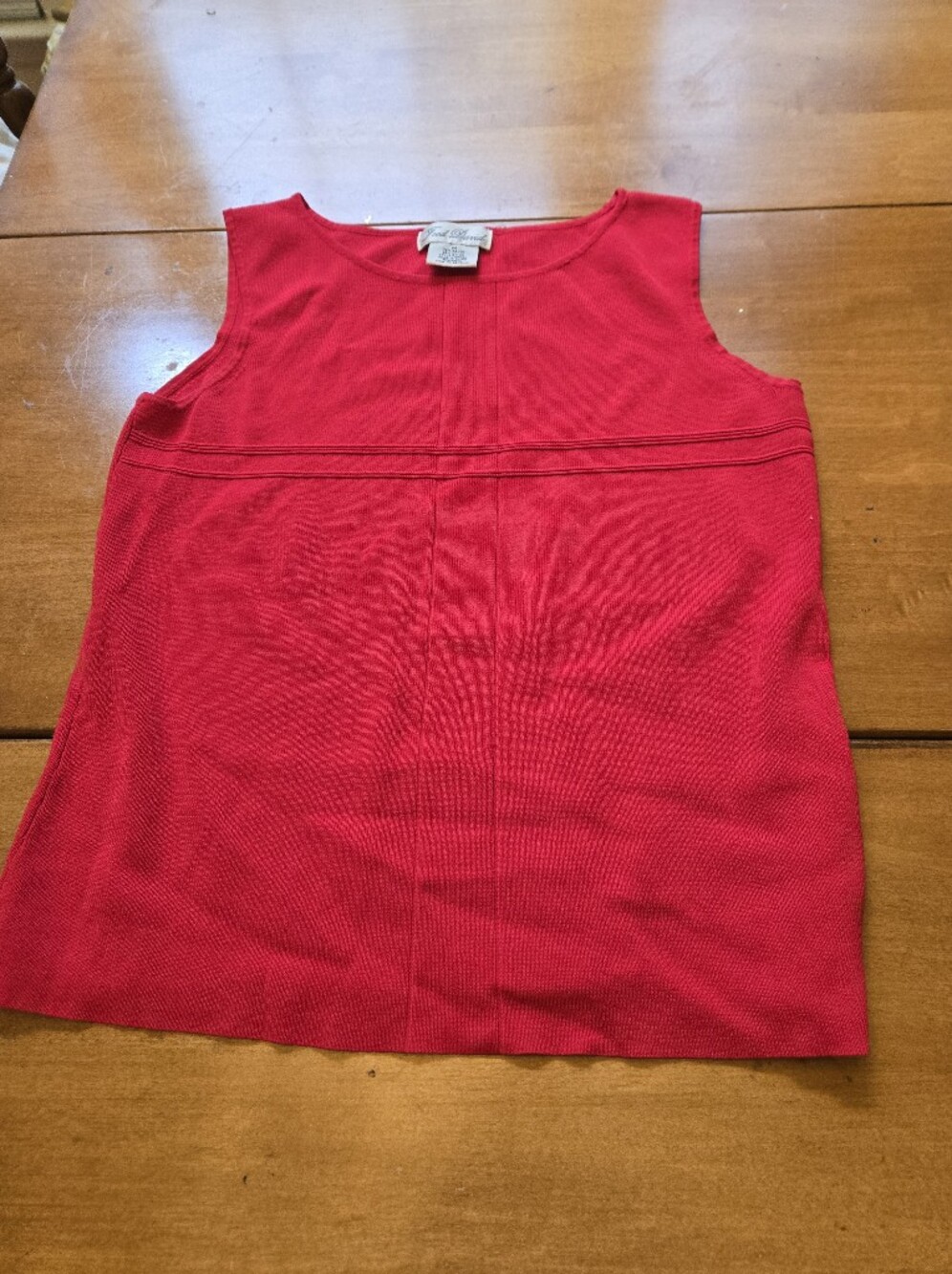 Fred David Red Sleeveless Knit Top